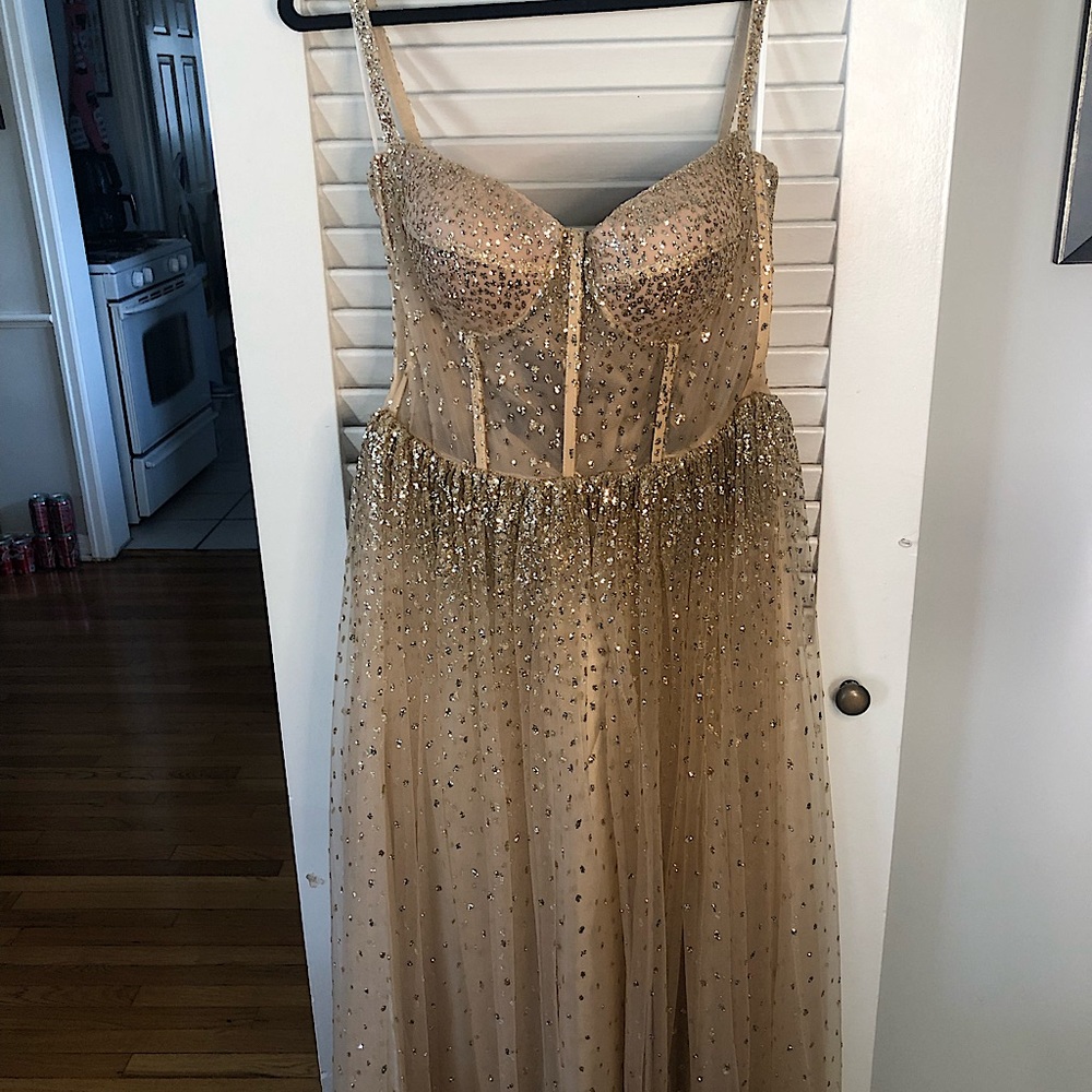 Lirika Matoshi Cascading Shimmer Dress Custom Length